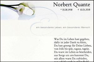 Nachruf Norbert Quante